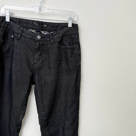 [Prana] Dark Wash Denim Mid Rise Flannel Lined Straight Leg Boyfriend Jeans Sz 6 - Picture 5 of 12